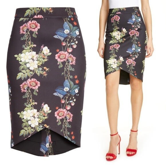 Ted Baker Ruella Flower Oracle Pencil Skirt - Ted Size1(US4) - Picture 1 of 4